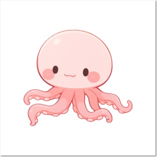 Pink Octopus Posters and Art